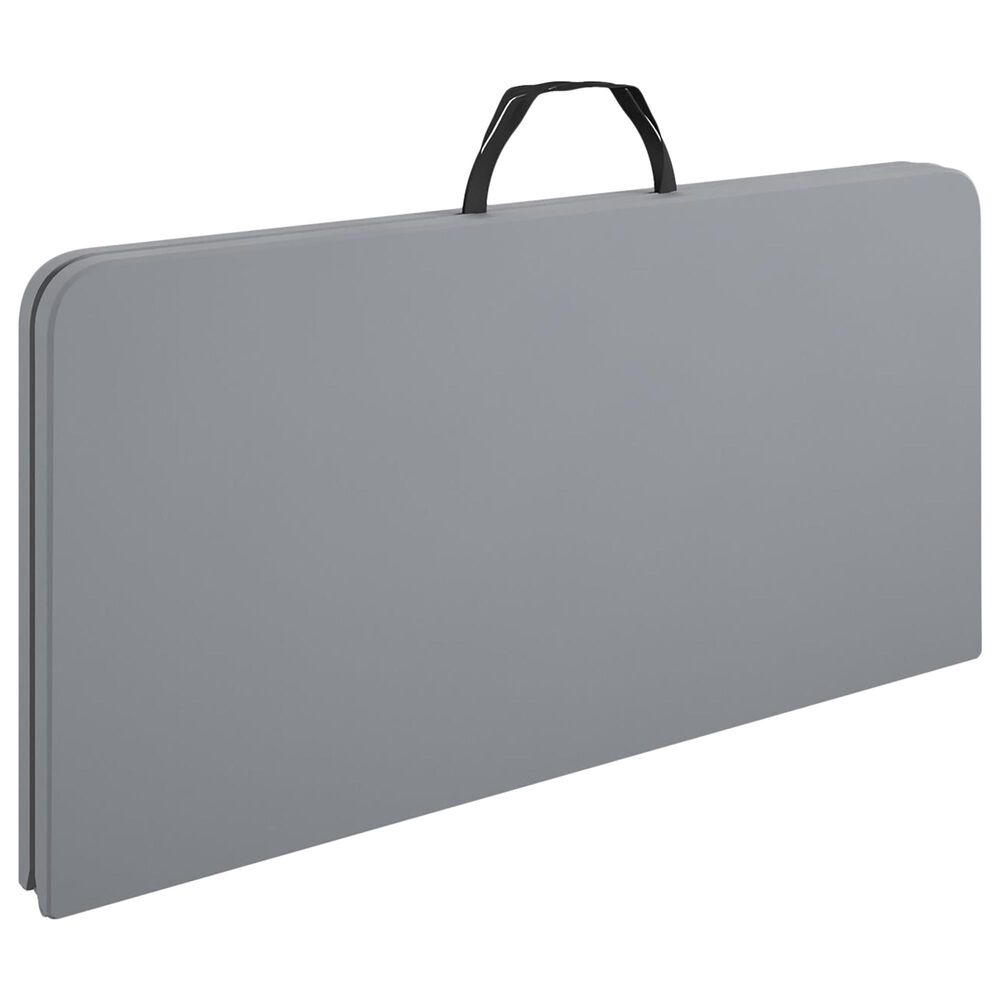 DHP 38.5&quot; Fold-in-Half Card Table with Handle in Gray, , large