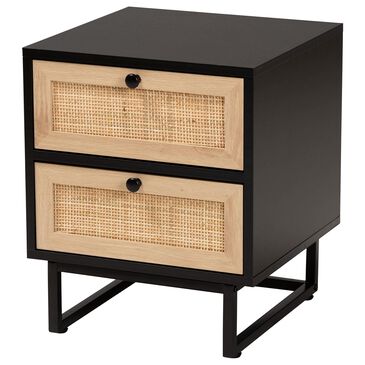 Baxton Studio Declan End Table in Espresso Brown and Black, , large