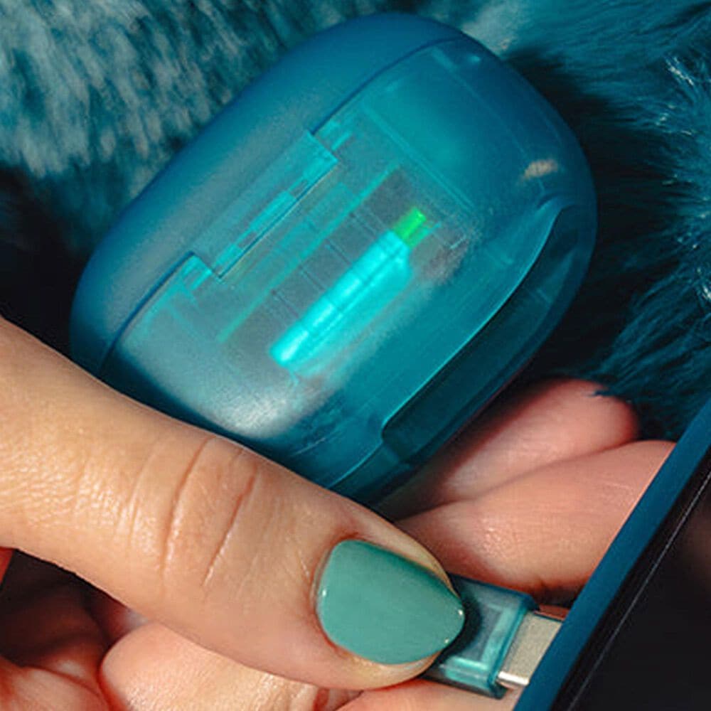 JLab Go Pop ANC True Wireless Earbuds in Transparent Teal, , large