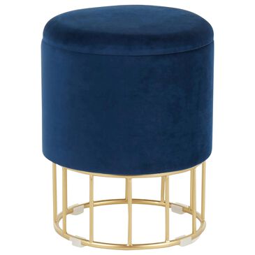 Lumisource Canary Ottoman in Blue and Gold, , large