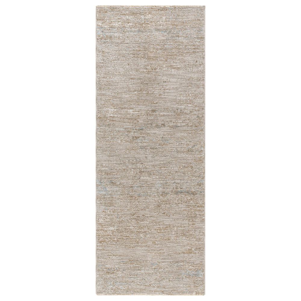 Surya Masterpiece Medium Gray, Light Gray, Cream and Ice Blue 2"7" x 7"3" Runner, , large