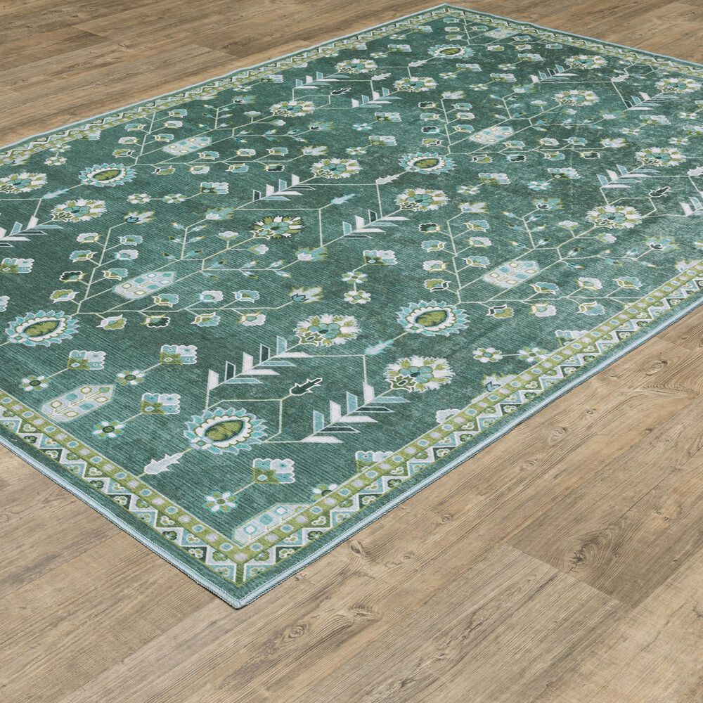 ROW by Oriental Weavers Addison Green and Teal 3'3" x 5' Area Rug, , large