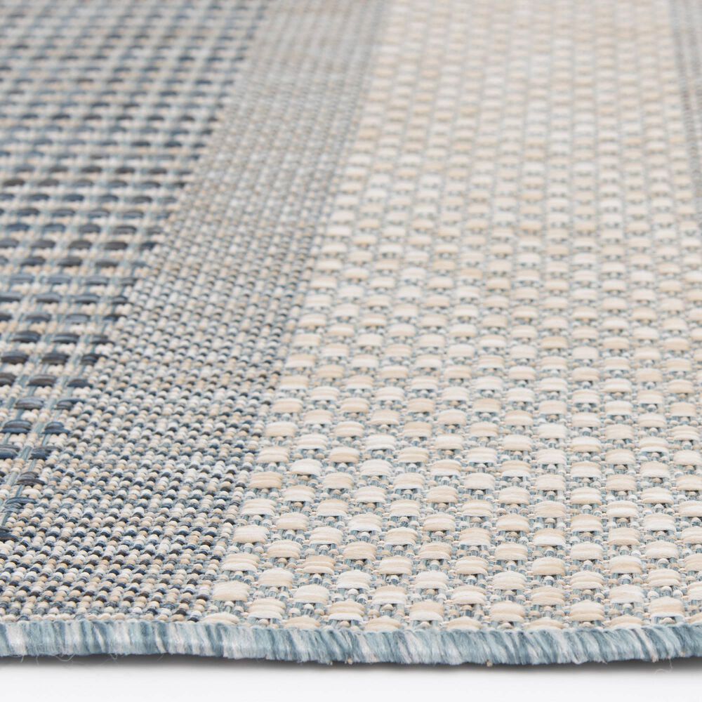 Central Oriental Melbourne Elletta 7&#39;10&quot; x 9&#39;10&quot; Vanilla and Lagoon Area Rug, , large