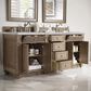 James Martin Vanities Bristol 72" Double Bathroom Vanity in Whitewashed Walnut with 3 cm Victorian Silver Quartz Top and Rectangular Sinks, , large