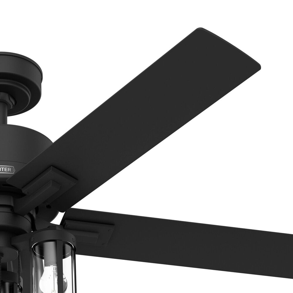 Hunter Lawndale 52&quot; Outdoor Ceiling Fan with LED Lights in Matte Black, , large
