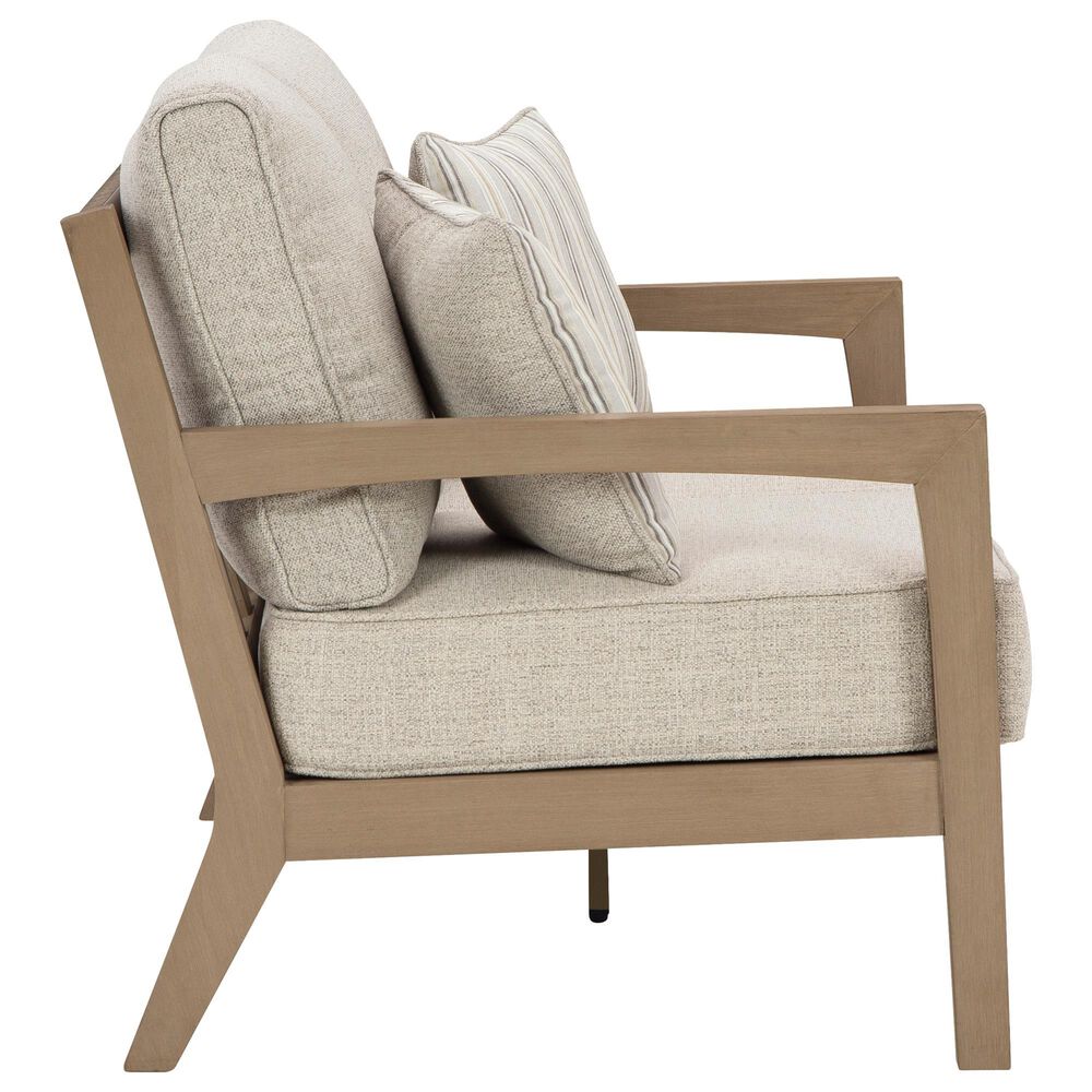 Ashley Hallow Creek Patio Loveseat in Beige, , large
