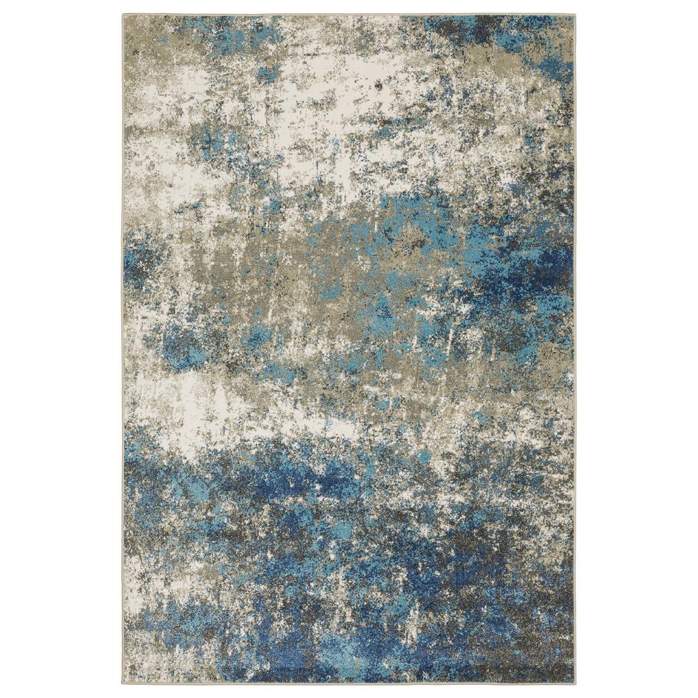 Oriental Weavers Venice Rimini 5"3" x 7"3" Blue and Beige Area Rug, , large