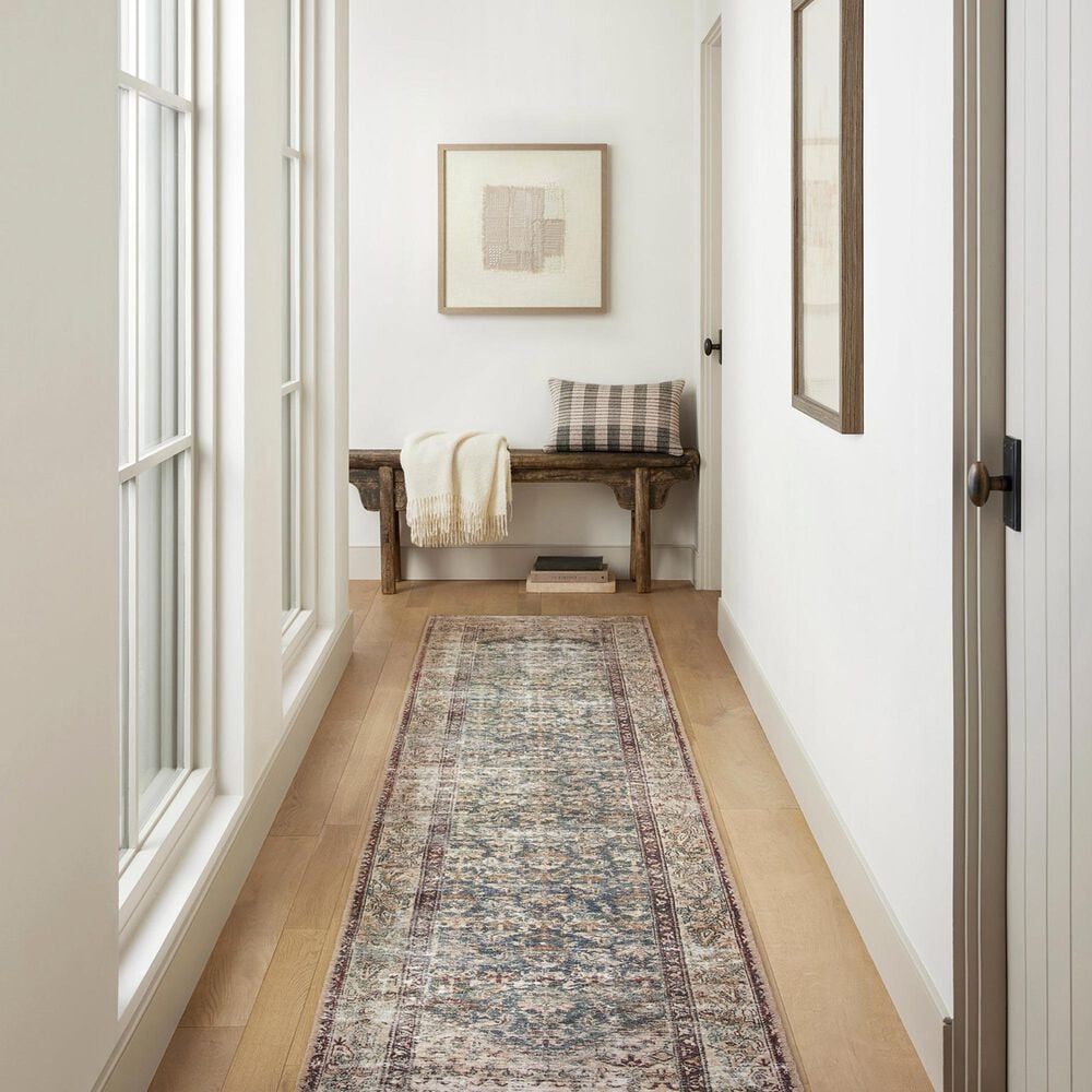 Amber Lewis x Loloi Georgie 3&#39; x 12&#39; Teal and Antique Runner, , large