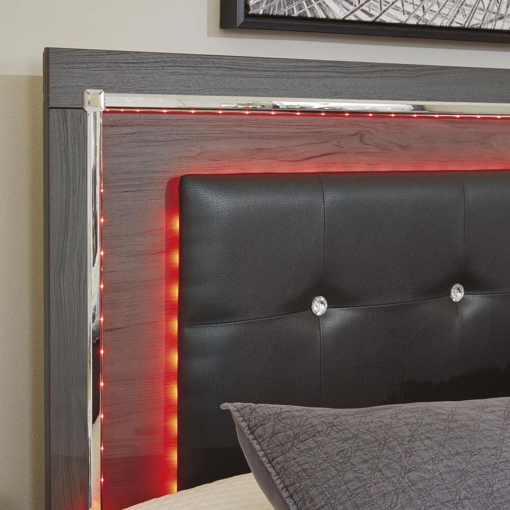 Ashley Lodanna 4 Piece Queen Bedroom Set in Gray, , large