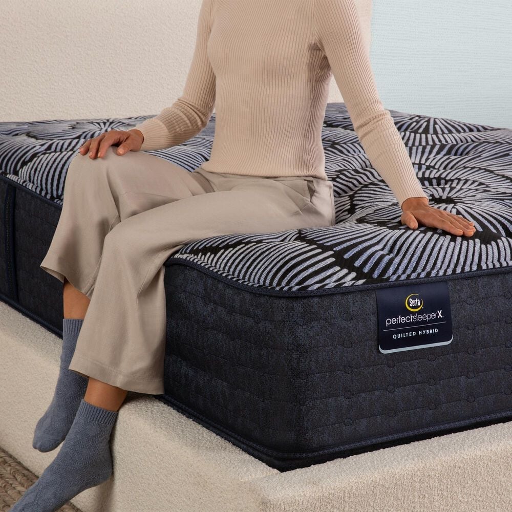 Serta Perfect Sleeper X Knox Plush Queen Mattress with Low Profile Box Spring, , large