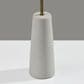 Adesso Waylon Floor Lamp in White and Antique Brass, , large