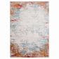 Surya Solar 5" x 7"6" Orange, Saffron, Red, Sky Blue, White, Gray and Charcoal Area Rug, , large