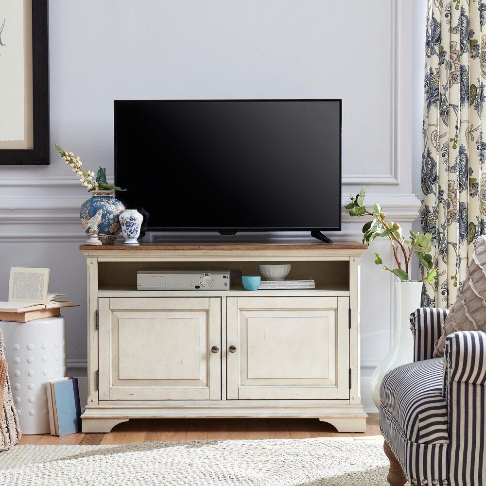 Belle Furnishings Morgan Creek 46&quot; TV Console in White, , large