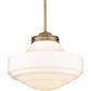 Golden Lighting Ingalls 1-Light Pendant Light in Modern Brass, , large