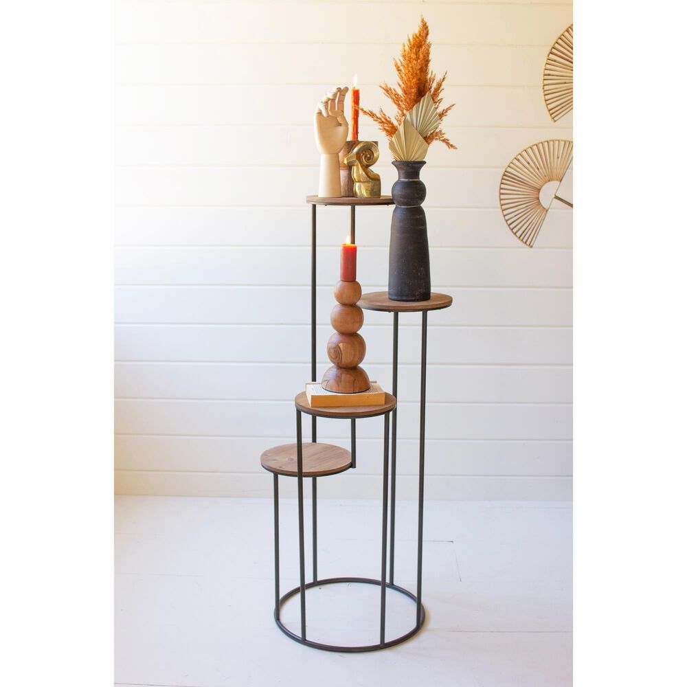 Kalalou 4-Tier Display in Black, , large