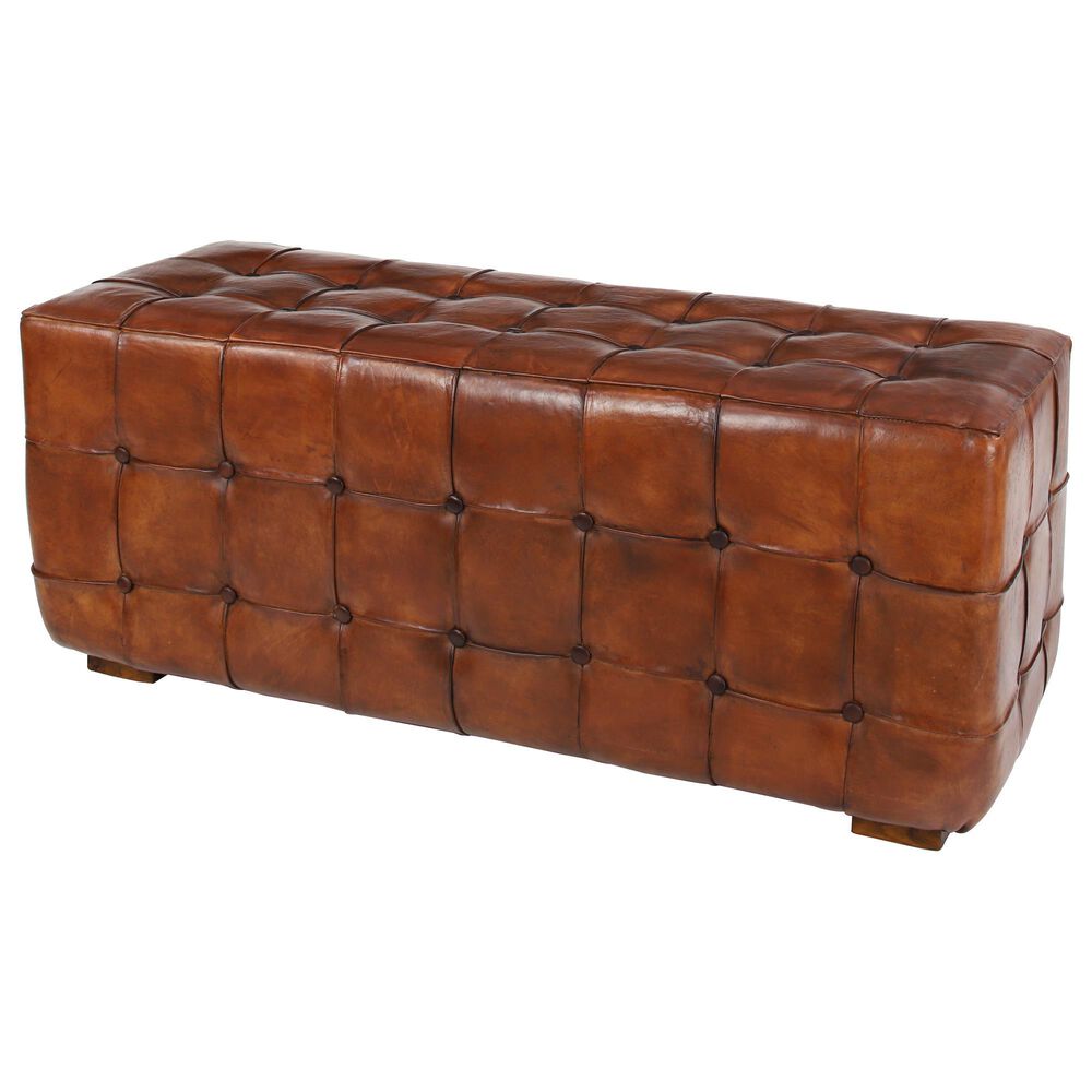 Maple and Jade 48" x 20" Traditional Teak Wood Bench Brown, , large