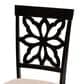 Baxton Studio Samwell Side Chair with Sand Cushion in Dark Brown (Set of 2), , large