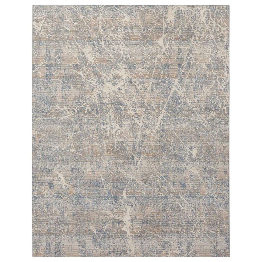 Nourison Exhale 7"10" x 9"10" Beige and Blue Area Rug, , large