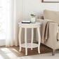 Linon Home Decor Aura Round Side Table in Off White, , large