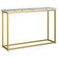 Golden Wave Furniture Driscoll Sofa Table in Gray, White and Gold, , large