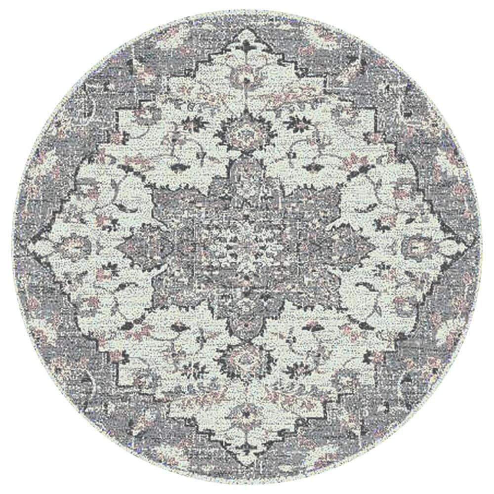 Amer Rugs Montana 7&#39;6&quot; Round Gray Area Rug, , large