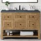 James Martin Vanities Breckenridge 48" Single Bathroom Vanity in Light Natural Oak with 3 cm Parisien Bleu Quartz Top and Rectangular Sink, , large