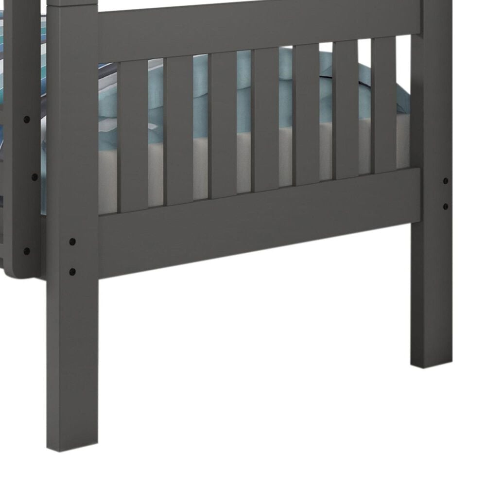 Forest Grove Mission Twin/Twin Bunk Bed in Dark Gray, , large
