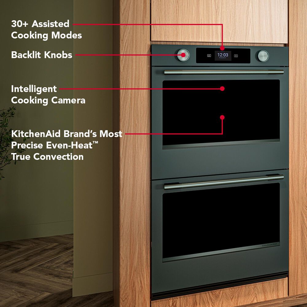 KitchenAid 10 Cu. Ft. Smart Electric Double Wall Oven with Intelligent Cooking Camera in Juniper, , large