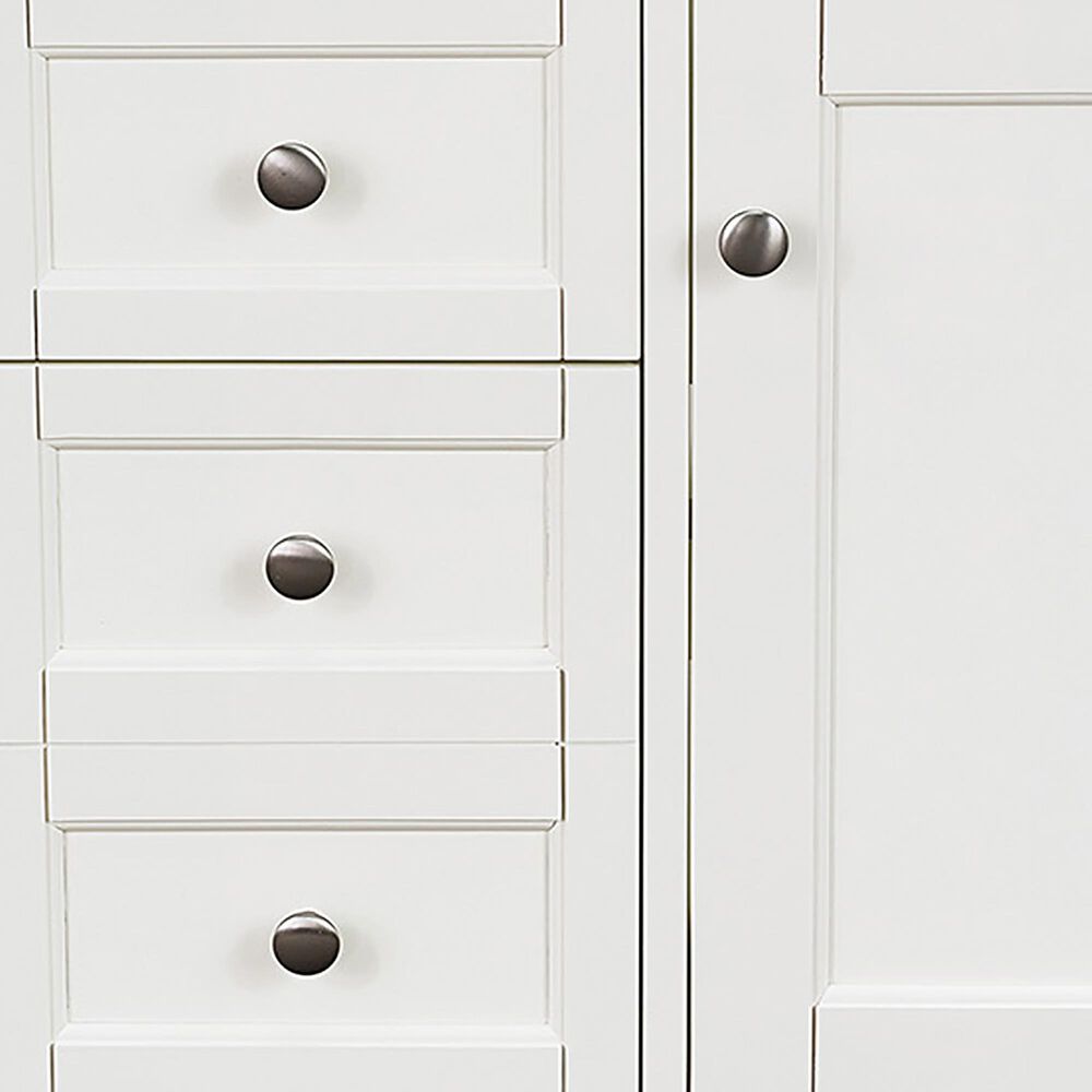 James Martin Vanities Brittany 30&quot; Single Bathroom Vanity in Bright White with 3 cm Eternal Jasmine Pearl Quartz Top and Rectangle Sink, , large