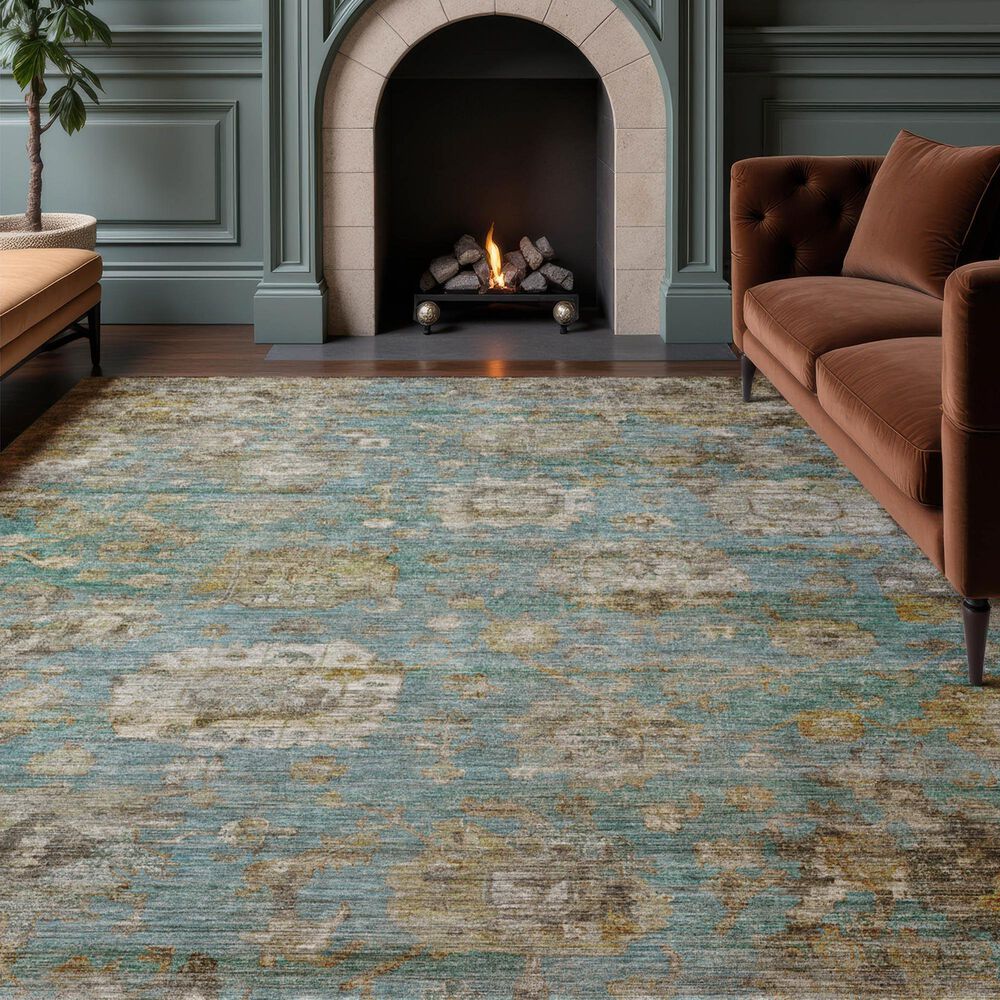 Dalyn Rug Company Aristo AR7 Teal 5' x 7'6" Area Rug, , large