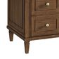 James Martin Vanities Lorelai 36" Single Vanity in Mid-Century Walnut with 3 cm Victorian Silver Quartz Top, , large