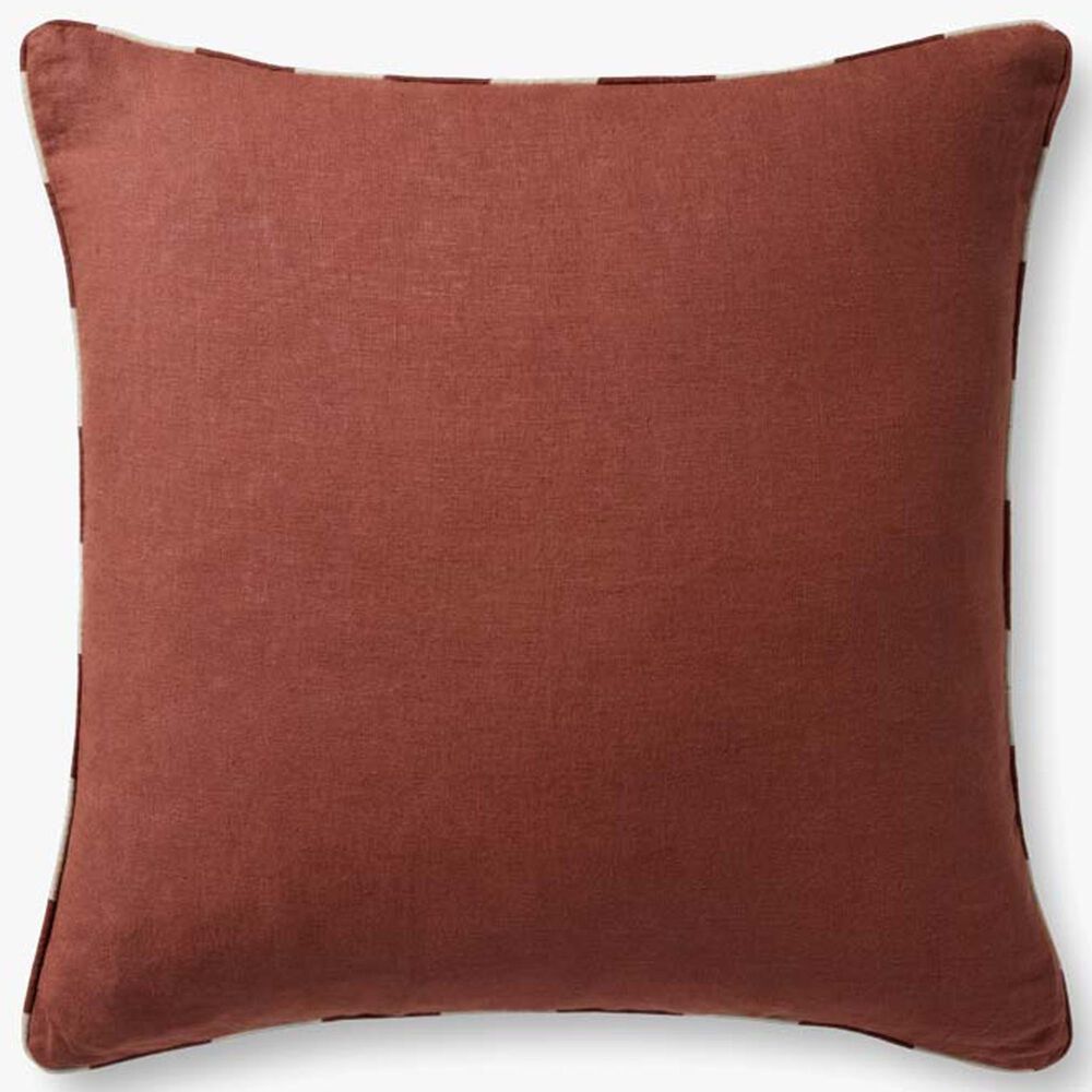 Loloi 22" Square Throw Pillow in Brick, , large