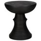 Hearth and Haven Outdoor Round Side Table with Ribbed Texture in Black, , large