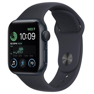 Apple Watch SE GPS 40mm Midnight Aluminum Case with Midnight Sport Band - M/L (Latest Model), , large
