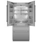 Thermador 18.9 Cu. Ft. 36"" Built-in French Door Bottom Freezer Refrigerator with Professional Handle in Stainless Steel, , large