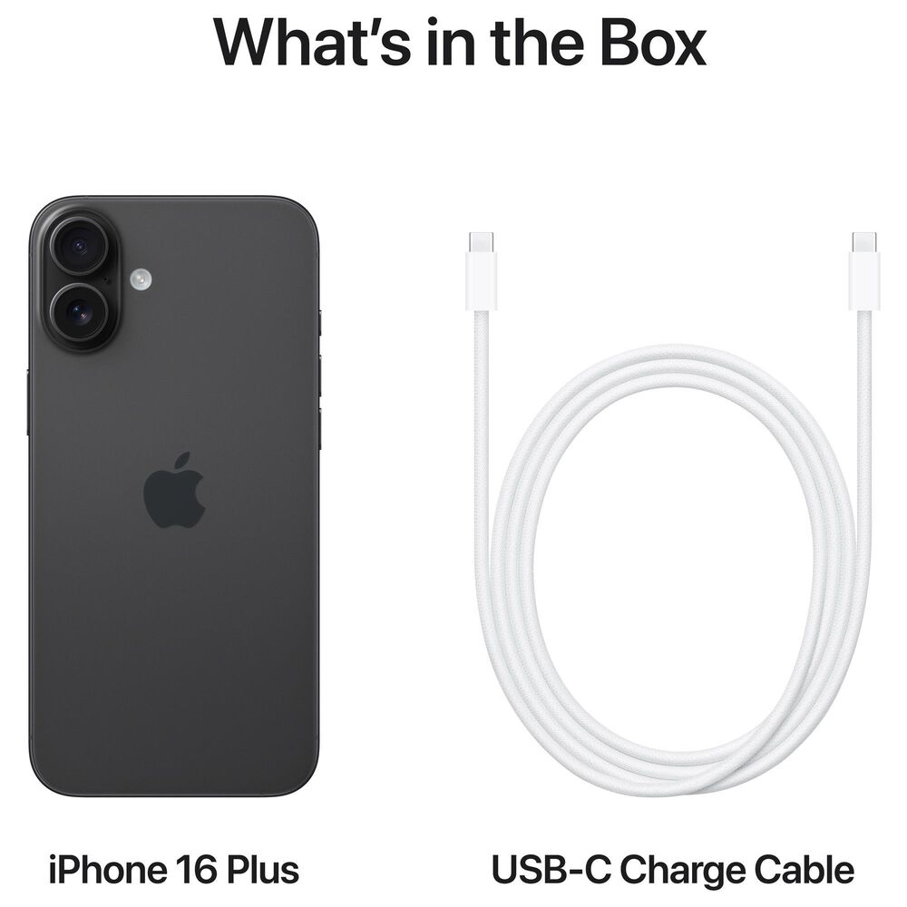 Apple iPhone 16 Plus 128GB in Black, , large