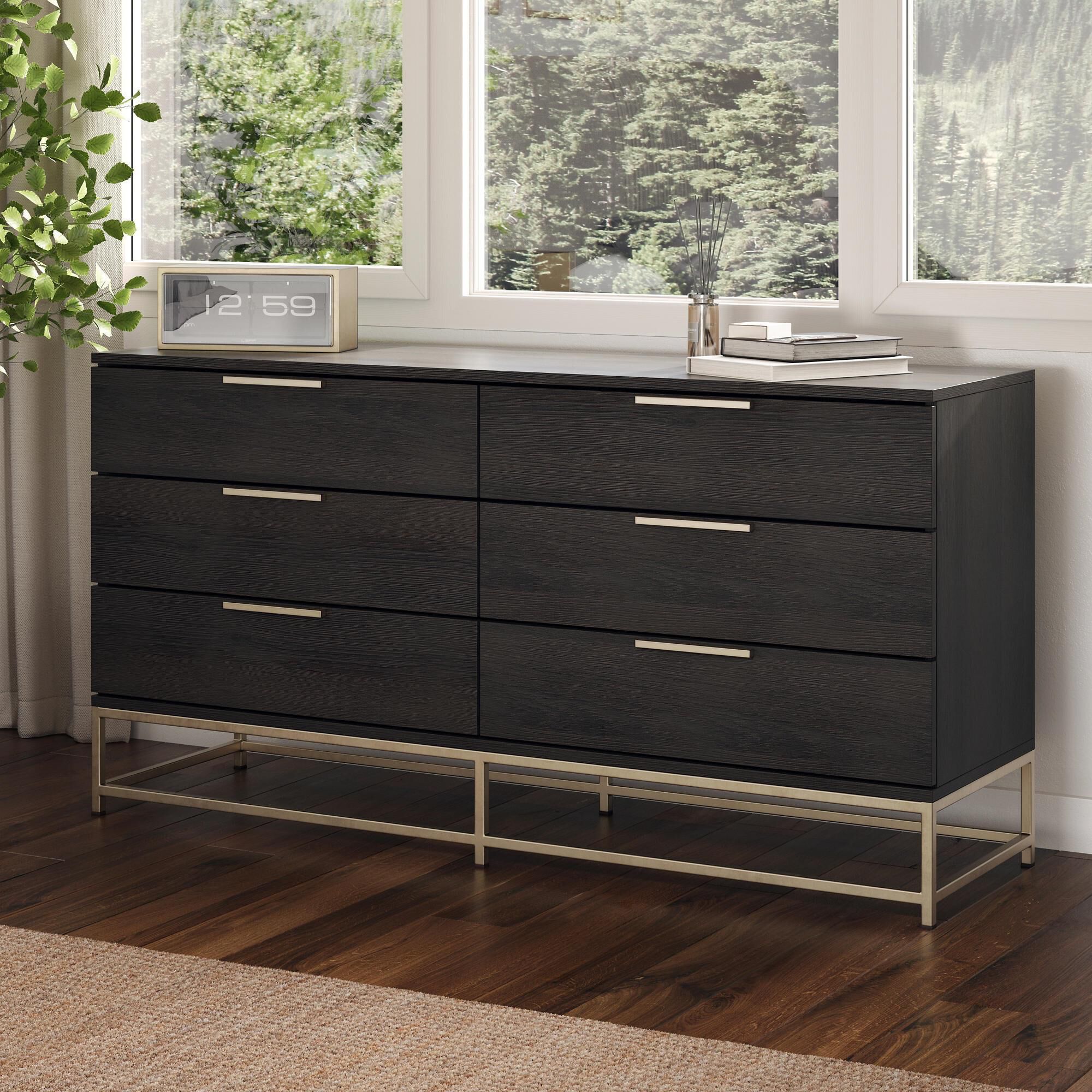 Grey on sale large dresser