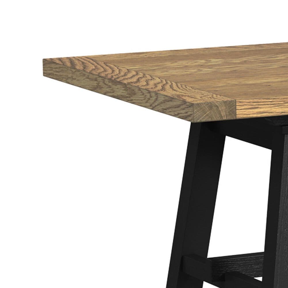 Hawthorne Furniture Hendricks Dining Table, 4 Dining Chairs and Bench in Rustic Wheat and Raven Finish, , large