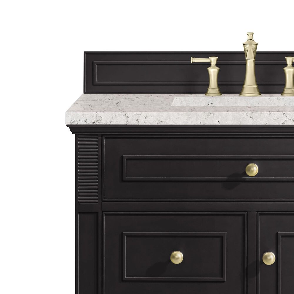 James Martin Vanities Lorelai 36&quot; Single Vanity in Black Onyx with 3 cm Charcoal Soapstone Quartz Top, , large