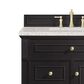 James Martin Vanities Lorelai 36" Single Vanity in Black Onyx with 3 cm Charcoal Soapstone Quartz Top, , large
