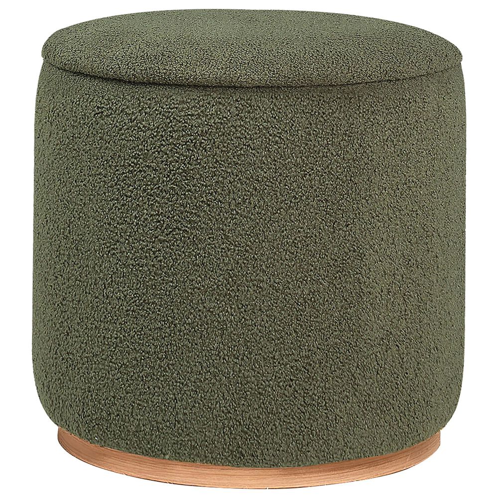 Coaster Zena Round Ottoman in Green, , large