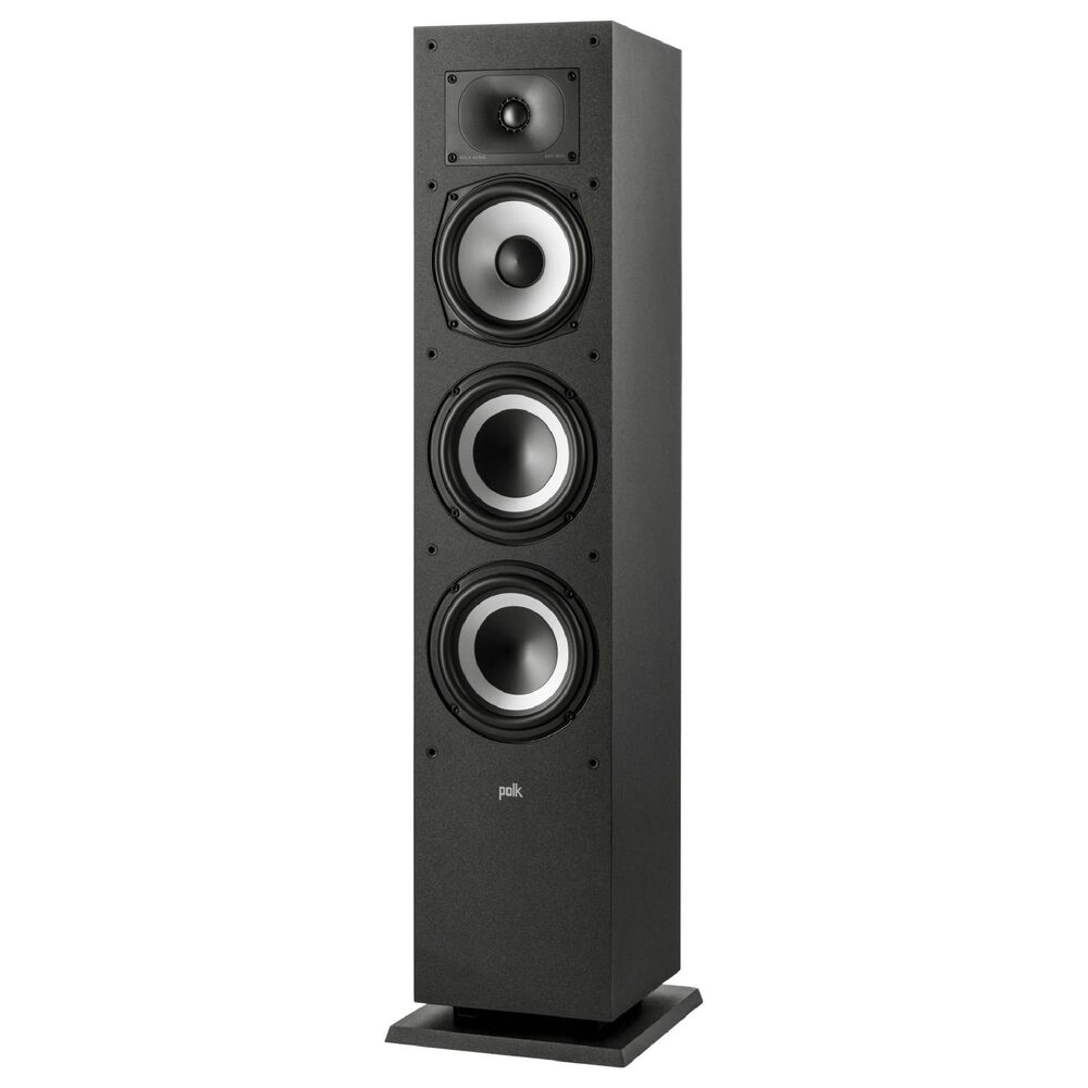 Polk 12&quot; Subwoofer + 6.5 Floorstanding Tower Speaker + 5.25 Center Channel Speaker + Denon 5.2 Channel AV 8K Receiver with HEOS Built-in in Black, , large