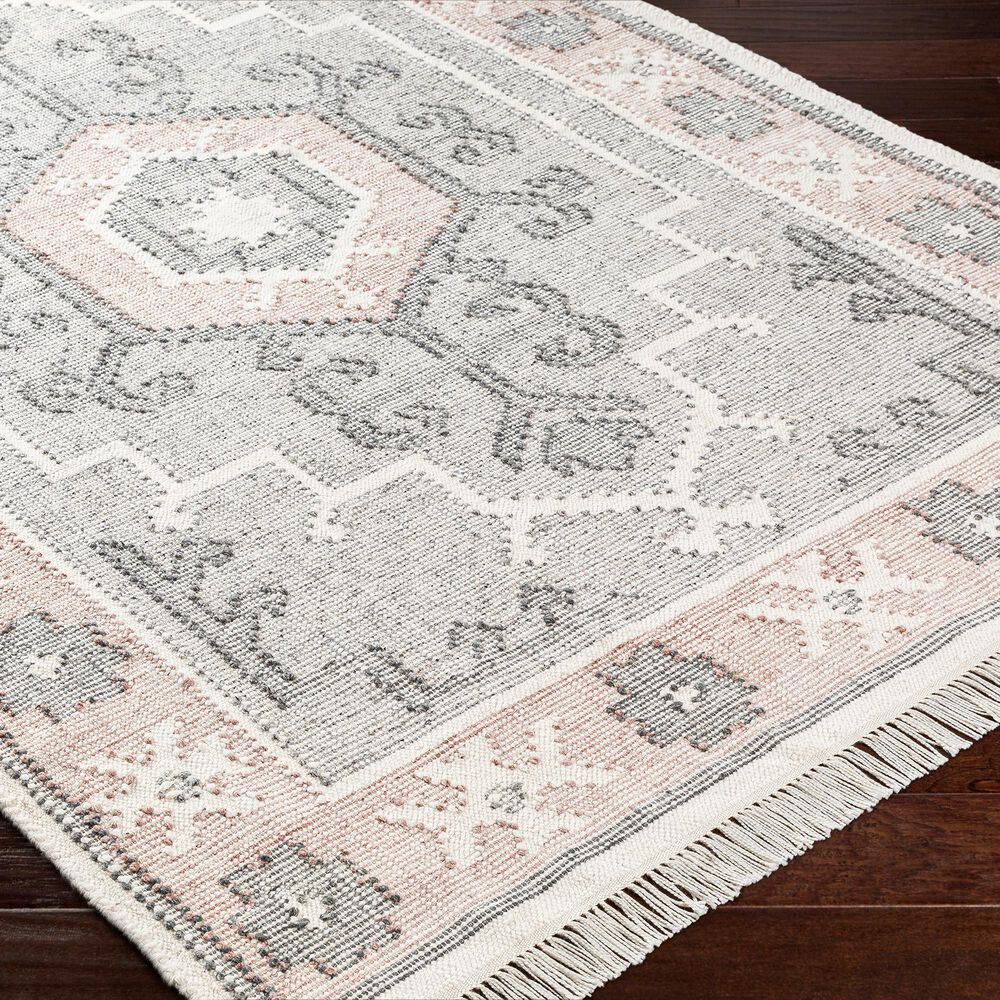 Surya Bursa 8&#39; x 10&#39; Light Gray, Dusty Pink, Charcoal and Cream Area Rug, , large