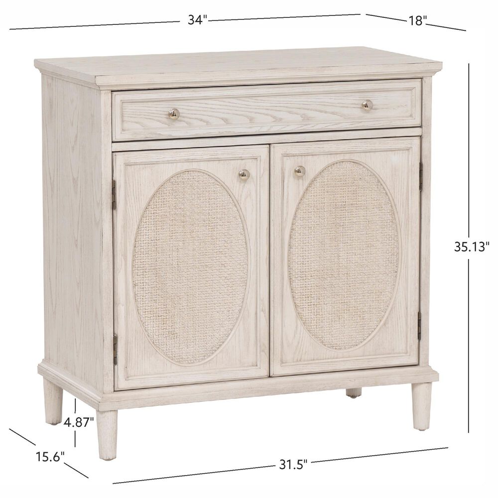 Linon Home Decor Dixfield 2-Door Cabinet in Antique White, , large