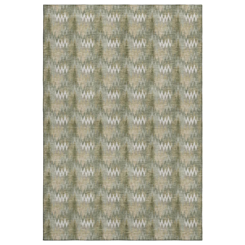 Dalyn Rug Company Soft Essentials Chevron Olive 5" x 7"6" Area Rug, , large