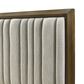 Crown Mark Lakecrest King Wood and Upholstered Panel Bed in Brown, , large