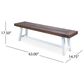 HOMLUX Carlisle Outdoor Bench in Dark Brown and White (Set of 2), , large