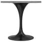 Leisuremod LeisureMod Verve Collection 27 Square Dining Table, Black Base with Laminated White Marbleized Top, , large