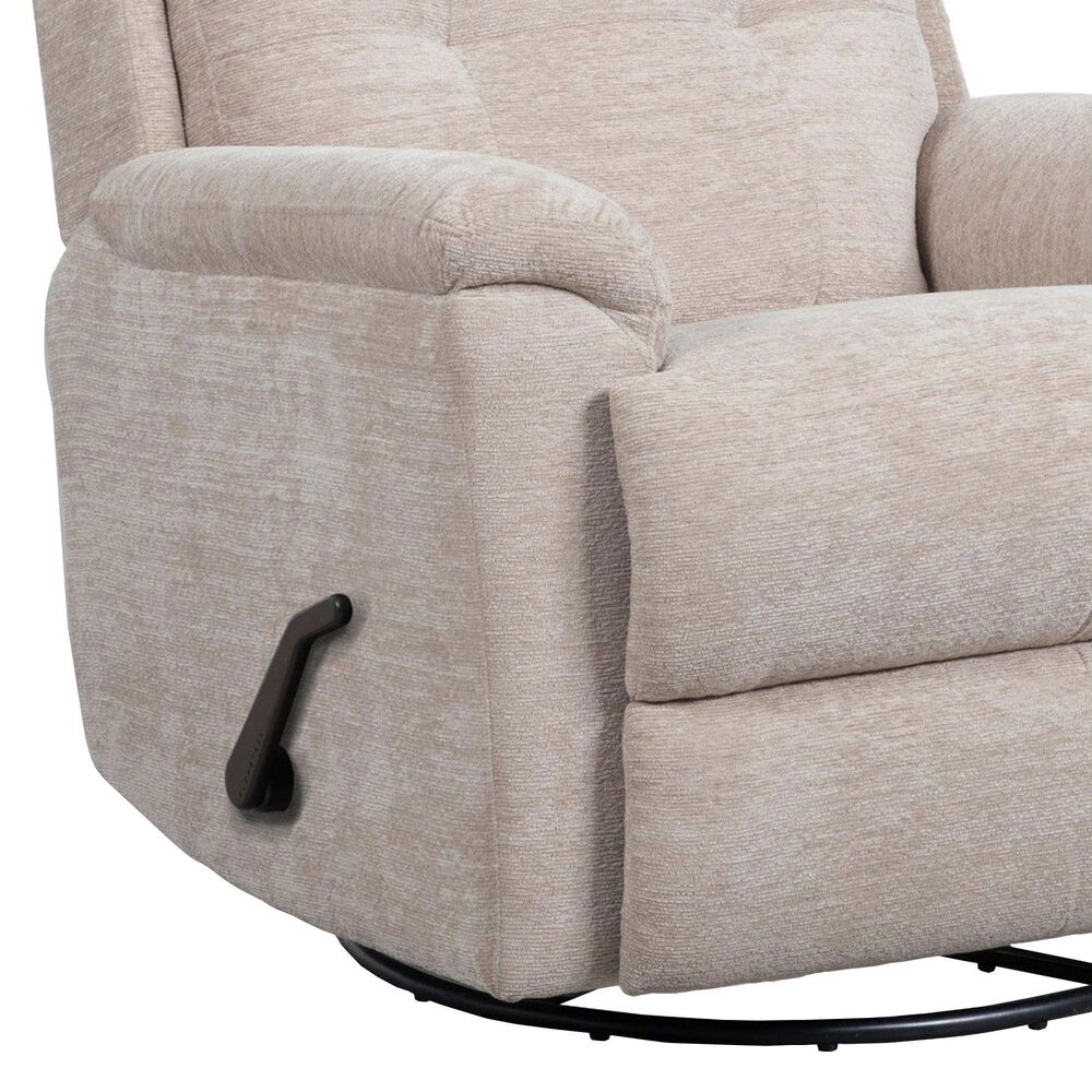 Flexsteel Sophisticated Manual Swivel Gliding Recliner in Oat, , large