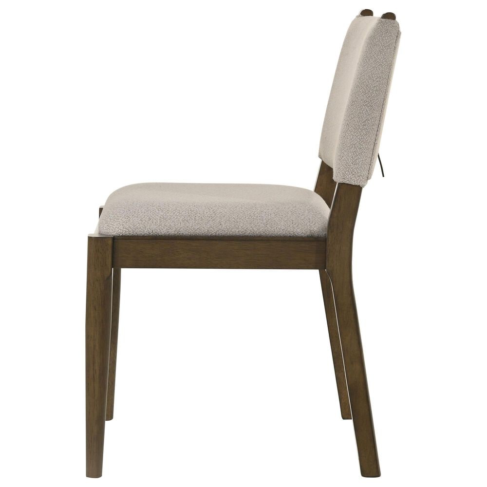 Coaster Ottowa Wood and Upholstered Dining Side Chair in Brown, , large